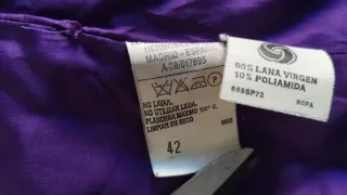 Americana corta lana El Corte Inglés morada