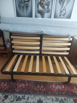 Sofá Cama Gris Tela