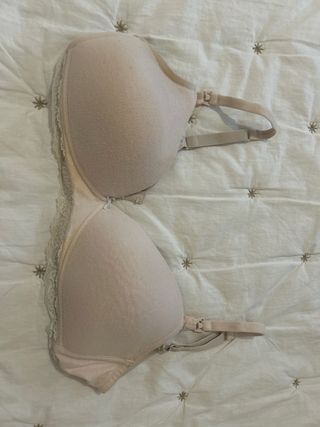 Sujetador de lactancia beige y gris