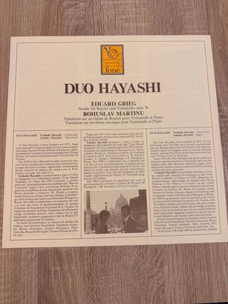 Vinilo Clásico Duo Hayashi Fonoè Digital