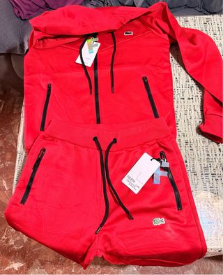 Conjunto Deportivo Lacoste Rojo Unisex