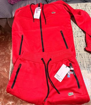Conjunto Deportivo Lacoste Rojo Unisex