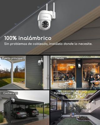 Cámara Vigilancia COOAU Batería Exterior