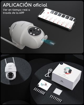 Cámara Vigilancia COOAU Batería Exterior