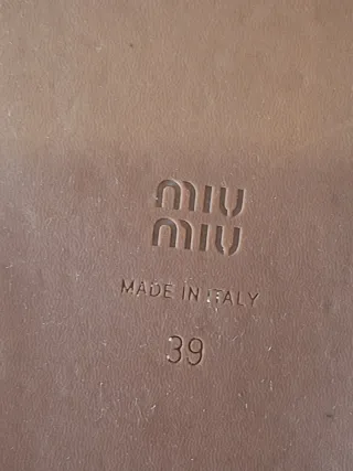 Sandali Miu Miu Beige e Marrone