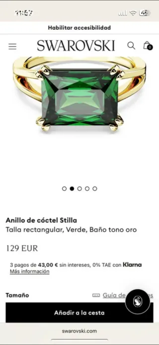 Anillo Swarovski