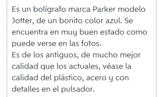 Bolígrafo Parker Azul y Plateado