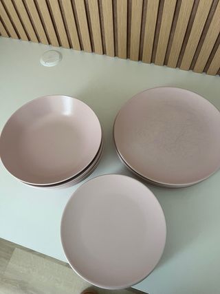 Vajilla Ikea Rosa Palo Porcelana