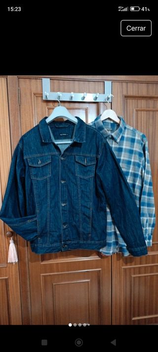 Cazadora vaquera clásica chico azul