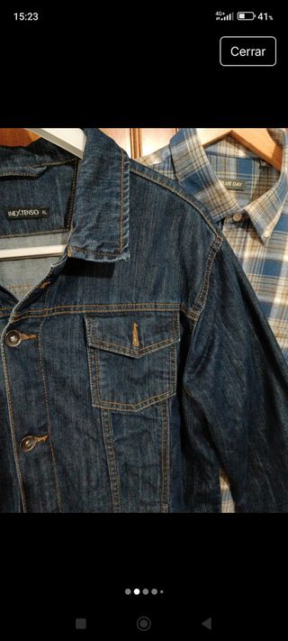 Cazadora vaquera clásica chico azul
