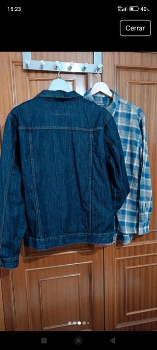 Cazadora vaquera clásica chico azul