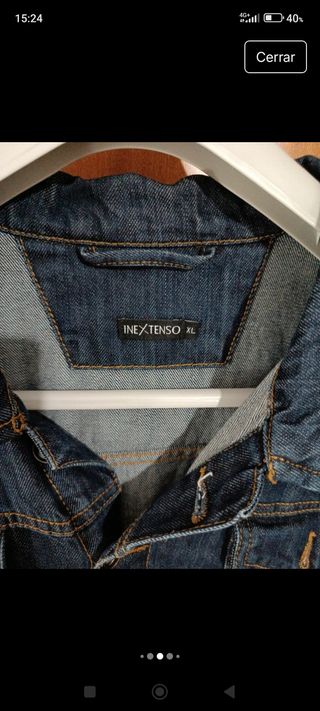 Cazadora vaquera clásica chico azul