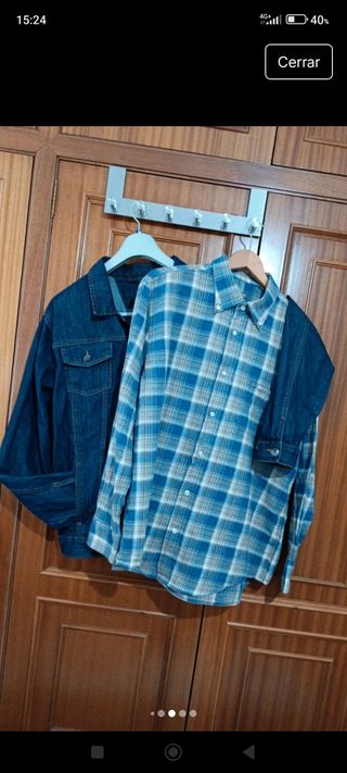 Cazadora vaquera clásica chico azul