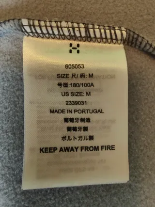 Forro polar Haglöfs negro y gris