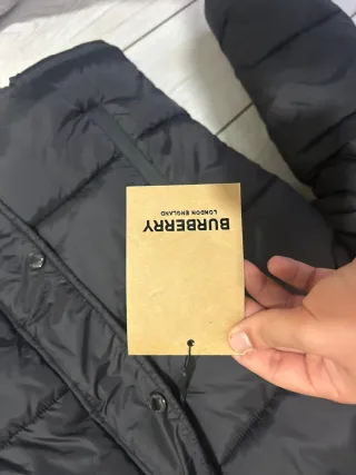 Giacca Burberry nera con cappuccio