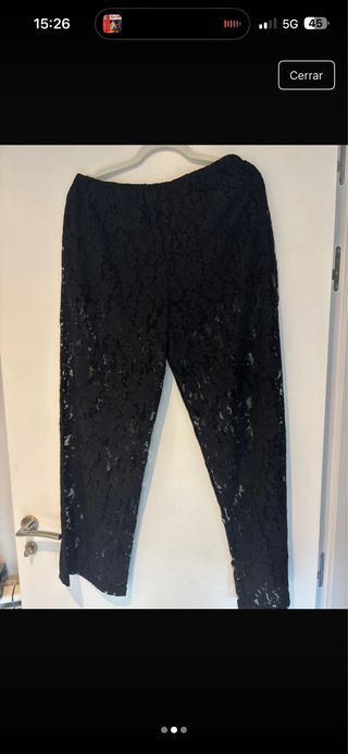 Pantalón Zara semitransparente negro