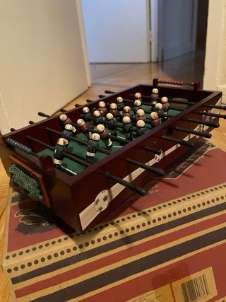 Futbolín de madera vintage para escritorio