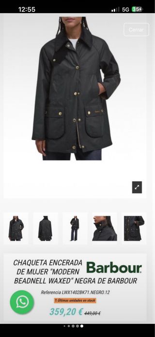 Barbour sin estrenar