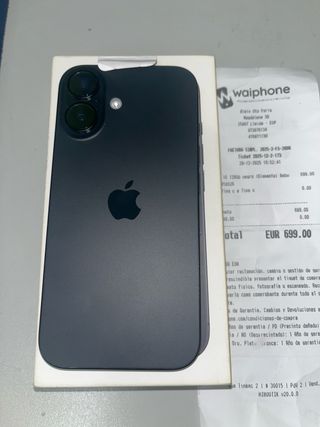 iPhone 16 100% Bateria Negro Original con Factura