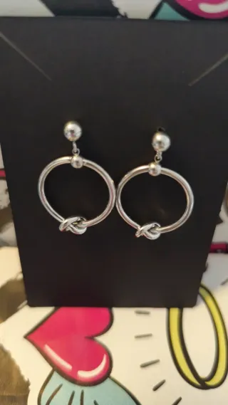 Pendientes Aro Nudo Acero