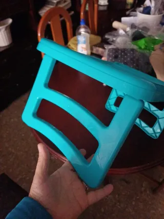 Mesa plegable azul nueva