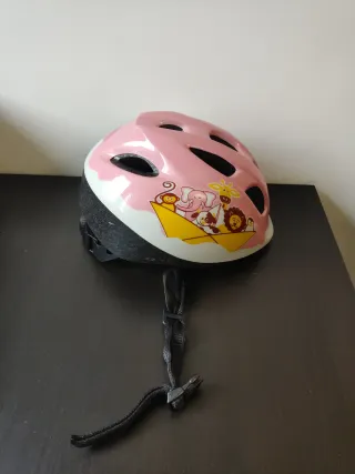 Casco Bicicleta Infantil Rosa Dibujos