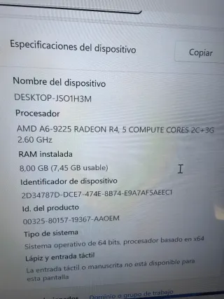 Ordenador HP Negro/Gris