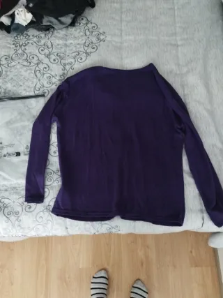 Jersey morado manga larga mujer