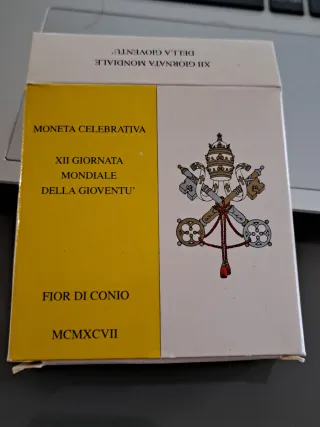 500 Lire Argento Vaticano 1997 Gioventù