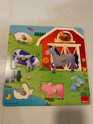 Puzzle Granja Goula Animales Madera