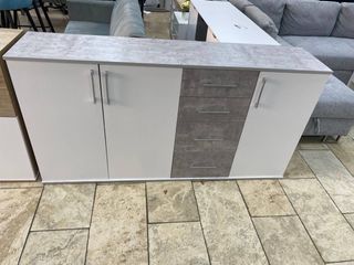 Aparador/Cómoda Blanca y Gris