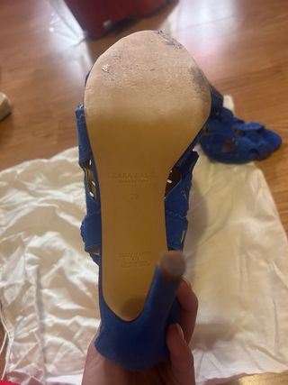 Sandalias Zara Talla 39 Azul