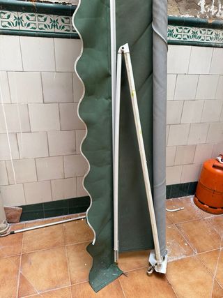 Toldo Terraza Verde y Blanco