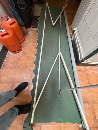 Toldo Terraza Verde y Blanco