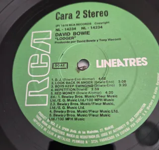 David Bowie: LP Lodger,Libro Biografia+3 CDs.Nuevo