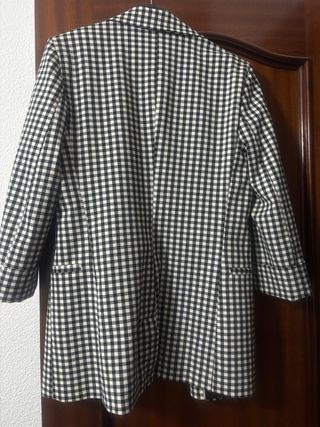 Cazadora Piel Negra Talla M Blazer talla S