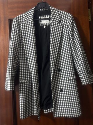 Cazadora Piel Negra Talla M Blazer talla S