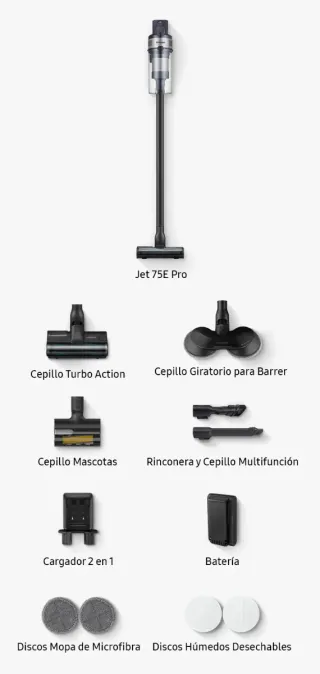 Aspiradora Samsung Jet 75E pro