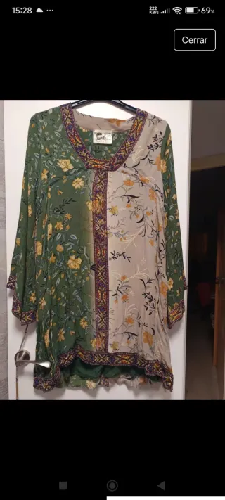 Vestido estampado floral talla única