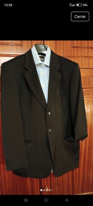 Americana Sastre Caballero Negra y Azul