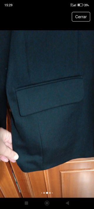 Americana Sastre Caballero Negra y Azul