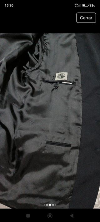 Americana Sastre Caballero Negra y Azul