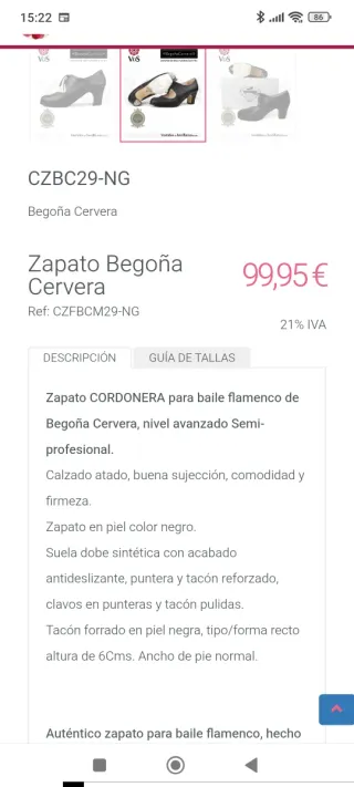 Zapatos Flamenco Begoña Cervera Negros