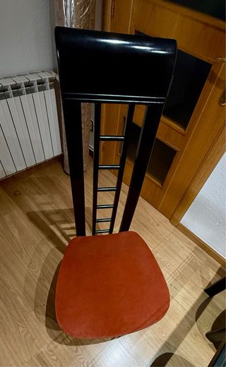 Mesa extensible cristal + 6 sillas