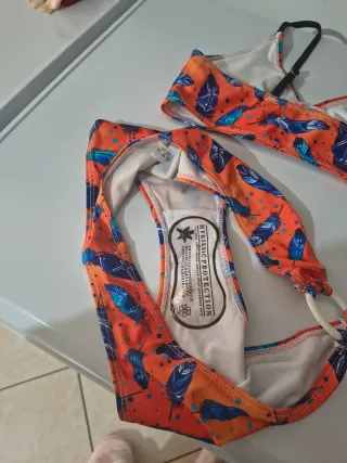 Costume da bagno donna fantasia piume