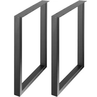 Gambe per Tavolo Quadrate da 2 Pezzi con Piastra