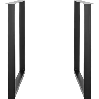 Gambe per Tavolo Quadrate da 2 Pezzi con Piastra