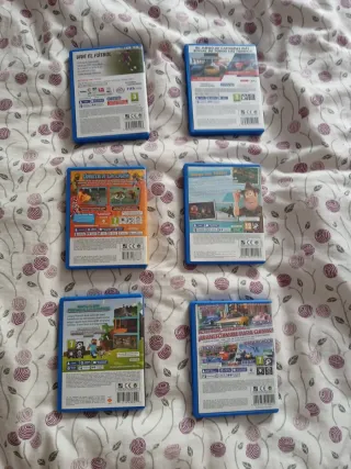 6 cajas de videojuegos PS Vita: FIFA 15, Minecraft