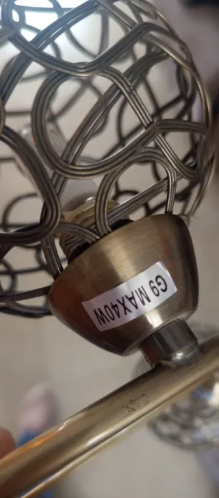 Lámpara de salón acero cromado bombillas led