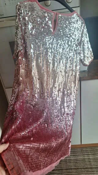 Vestito paillettes bambina tg 14